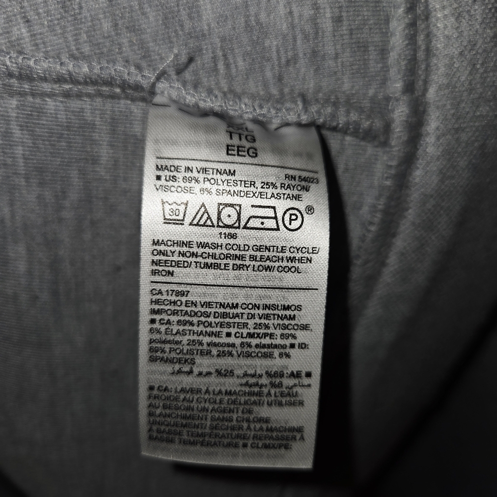Old Navy xxl heather grey sweat shirt neoprene like moto jacket - Picture 10 of 12